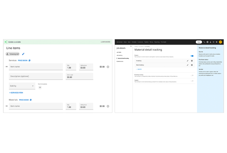 a screen shot of the line item inventory fields in the product