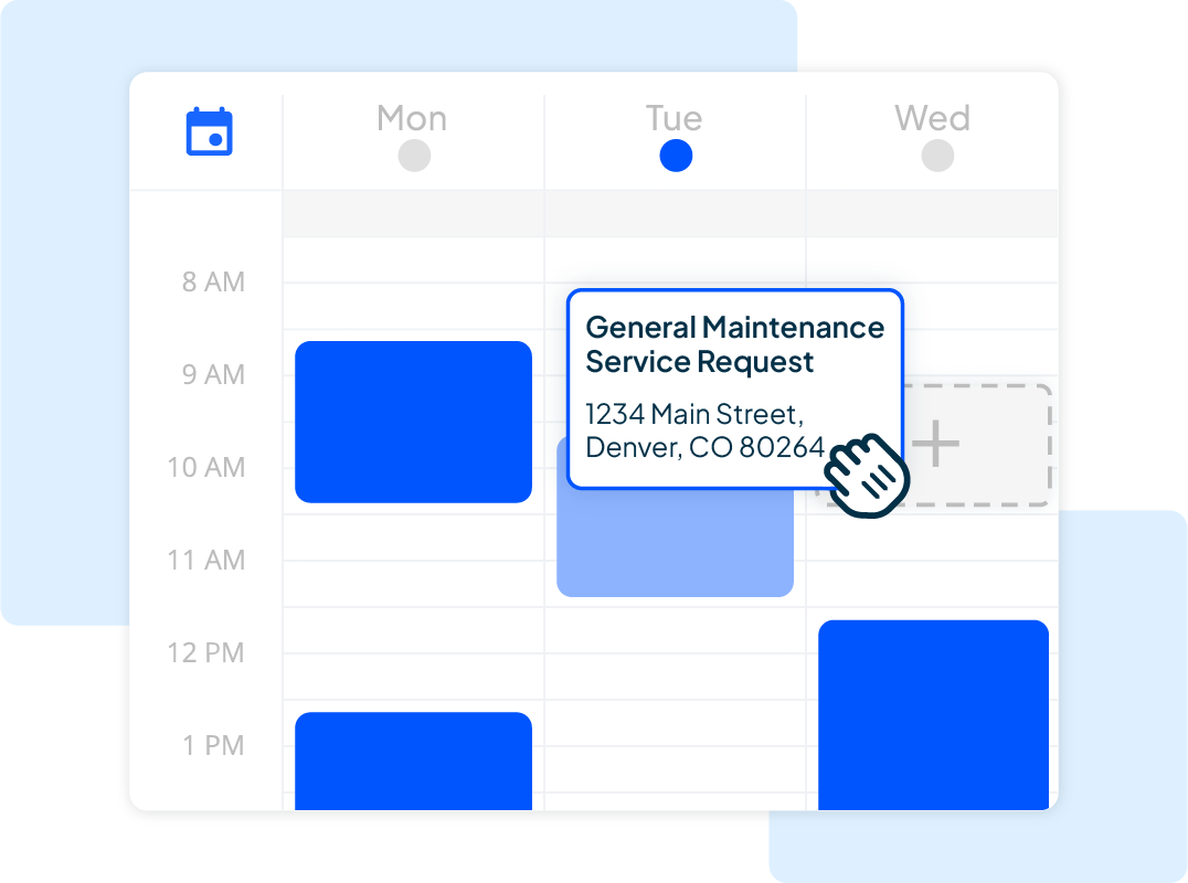 Locksmith business drag and drop scheduling software from Housecall Pro