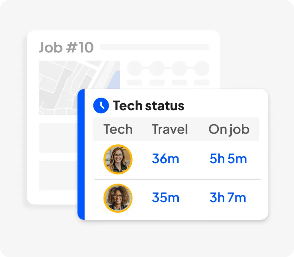 Housecall Pros' time tracking software with job costing
